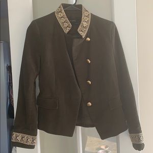 Zara military embroidered jacket